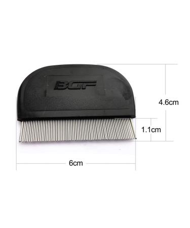 Premium Stainless Steel Lice Comb - Extra Fine Nit Comb for Babies Children Adults & Pets - Black (1 Pack) - Buy Online on GoSupps.com
