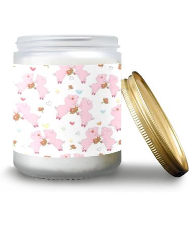 Orange Lemon Scented Candles - 7 oz Aromatherapy Jar Gift Set for Women | Long Lasting Pink Pig Design - Perfect Birthday Gift - Buy Online on GoSupps.com