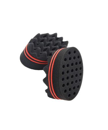 dijiusidy 2 Pieces Brush Barber Twist Sponge Hair Sponge Convenient Different Hairstyles Wear-resistant Stable Brush for Travel Men