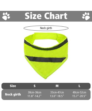 Fluorescent Yellow Triangle Dog Bandana - Adjustable Reflective Pet Scarf for Night Walks Camping & Travel - Buy Online on GoSupps.com