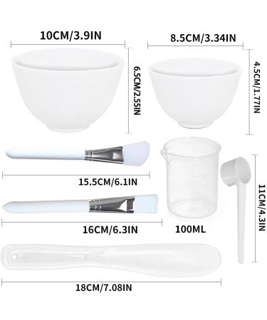 7-in-1 Face Mask Mixing Bowl Set | SPA Quality Tool Kit with Brushes Silicone Bowls Spatula & Measuring Tools for Flawless Skincare - Buy Online on GoSupps.com