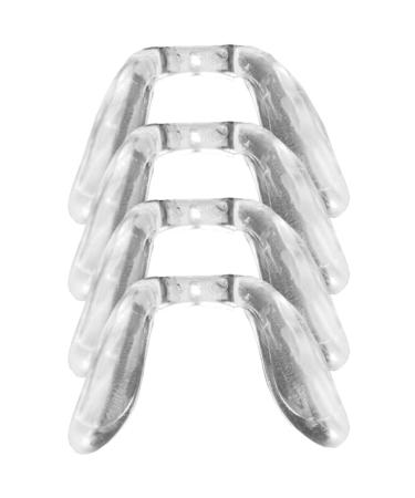 Ciieeo 4 pieces nose pads silicone for glasses U-shaped screw-nose pads nose bridge cushions for glasses nose pads for glasses nasal brackets for sunglasses belt child Gentle pebbles 2.3x2cm