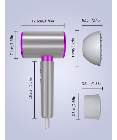 2400W DMTIVMG Ionic Hair Dryer with Thermostat | Travel & Home Use | 3 Speed Settings Cold/Hot Buttons Diffuser & Concentrator for Salons - Buy Online on GoSupps.com