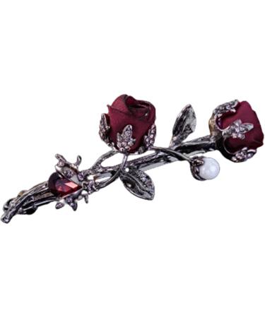 DHinkyoung Vintage Crystal Rose Hair Clip Rhinestones Rose Flower Hair Barrette Vintage Style Hair Pin for Girls Women Ladies Hair Decoration Wedding Party Gifts - Buy Online on GoSupps.com