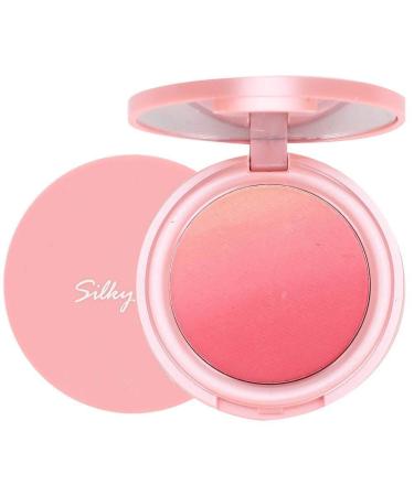 Anggrek Color gradient blush multitonal powder Blush Nude Make-up Rouge Rouge & Founder in a durable cosmetics cheek powder (1# peach) 5.5g