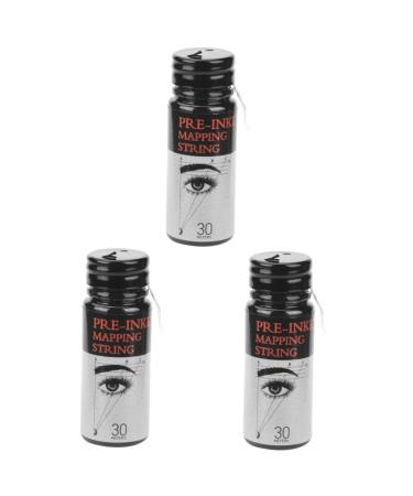 FOMIYES 3pcs Eyebrow Ink Black Line Eyebrow Measure Tool Portable Eyebrow Ruler Draw a Line Positioning Line