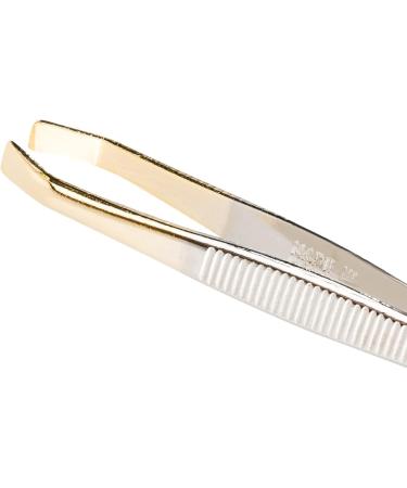REMOS 8cm Tweezers with Cranked Straight & Gold Plated Tip - Precision Beauty Tool - Buy Online on GoSupps.com