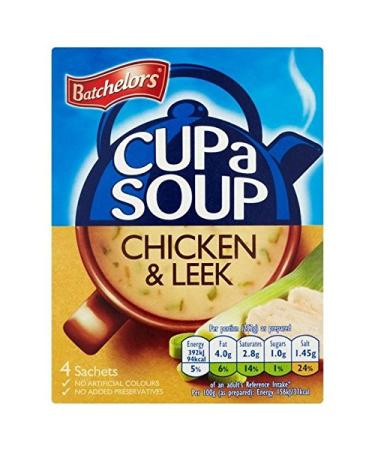 Batchelors Batchelors Chicken Soup & Leeks Mug 4 Bags 4 x 21 g (Pack of 6)