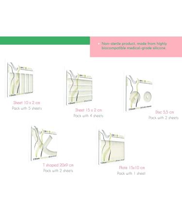 LifeSil Reusable Removal Treatment Gel Sheet for Skin Appearance - Pack of 4 Sheets (5.9x0.9 Inches) - Buy Online on GoSupps.com