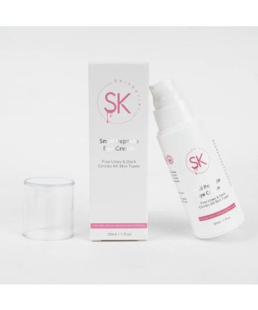 Snail Peptide Eye Cream - 73.7% Snail Mucin & Niacinamide | Brightening Korean Night Cream for Fine Lines & Dark Circles - 30ml - Buy Online on GoSupps.com