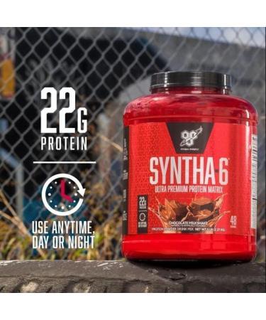BSN Syntha 6 Whey Protein Powder | High Protein Whey Protein Concentrate Whey Protein isolate Milk Protein Isolate & Micellar Casein | 22g Protein 10g EAAs Essential Amino Acids | 2.91LB 28 Servings (Cookies & Cream) Cookies & Cream 1.32 kg (Pack of 1) - Buy Online on GoSupps.com