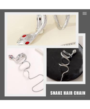 LALAFINA Snake Chain Hair Clip Tassel Ponytail Hair Clips Braided Ponytail Styling Hair Clips Crystal Jewelry Punk Hair Chopstick Sliver Chain Rhinestones Back of Head Metal Miss - Buy Online on GoSupps.com