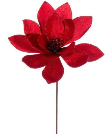 Vickerman 705308-22" Black Velvet Sheen Glitter Trim Poinsettia Spray (4 Pack) (RG223317) - Buy Online on GoSupps.com