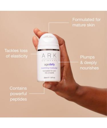 ARK Skincare Age Defy Nourishing Moisturiser for Mature Skin Combats Hormone Loss & Dryness with Hyaluronic Acid Blackcurrant and Borage Oil 55ml - Buy Online on GoSupps.com