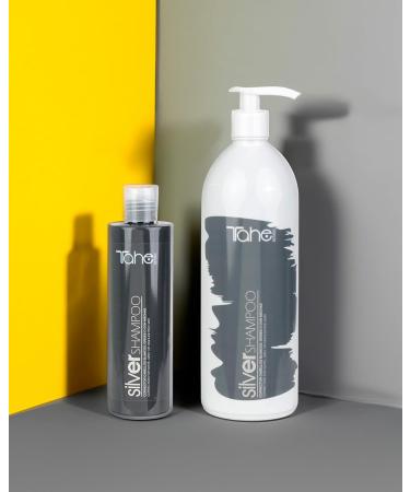Tahe Botanic Silver Tone Correcting Shampoo Ideal for White Grey or Highlighted Hair 300 ml - Buy Online on GoSupps.com