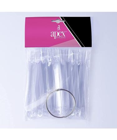 APEX Professional 50-Piece Nail Color Display Ring & Swatch Sticks - Clear Transparent Nail Art Pallet Tips - Buy Online on GoSupps.com