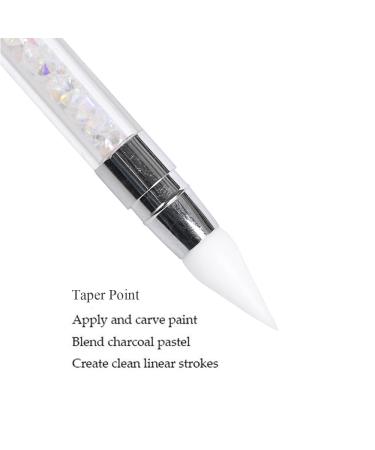 1Pcs Nail Art Pen Glitter Picker - Rhinestone Handle Brush for Nail Powder & Decoration - Buy Online on GoSupps.com