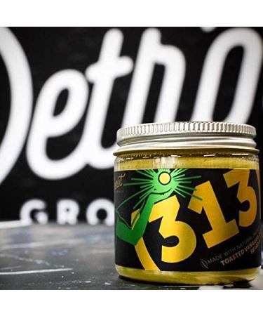 Detroit Grooming Co. Beard Butter (313) Toasted Vanilla Amber Scent for Men - 2oz Strong Hold Beard Balm with Essential Oils for Growth and Styling - Buy Online on GoSupps.com