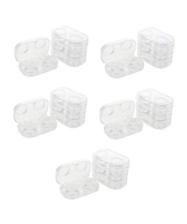 Solustre pack with 20 pieces of contact lens container Contact lens holder Sweet contact case glasses box glasses case portable lens carrier organizers for contact lenses cosmetics