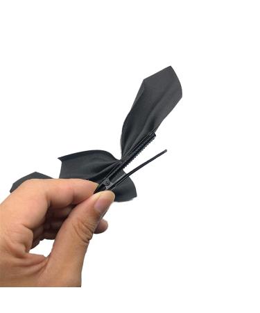 ZHOUMEIWENSP 2 Pairs Non-Slip Silks & Satins Hair Clips - White & Black Bowknot Barrettes - Buy Online on GoSupps.com