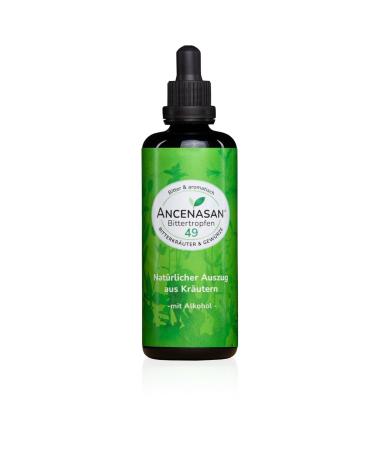 Ancenasan Bitter drops 49 (100ml) with a practical pipette lock - 7 herbs from Hildegard von Bingen are included - bitter herbs digestive system health bitter substances 100 ml (1 Pack)