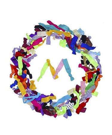 Mudder 100 Pieces Elastic Hair Ties - No Crease Ponytail Holders for Girls, Women, Teens, and Kids - Multicolor A - Buy Online on GoSupps.com