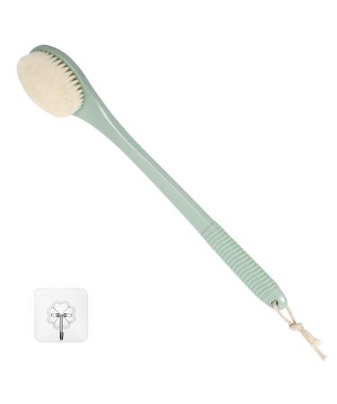 Back Scrubbers for Use in Shower Exfoliating Back Shower Brush Long Handle Shower Back Scrubber for Body Dark Green