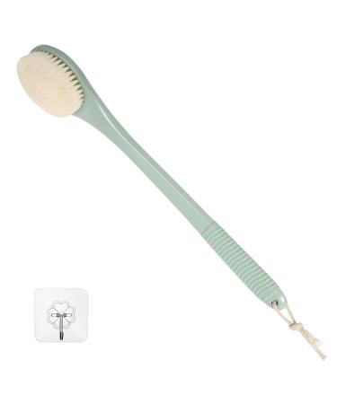 Back brush shower back brush for showering for seniors shower brush back bath brush with long handle dark green