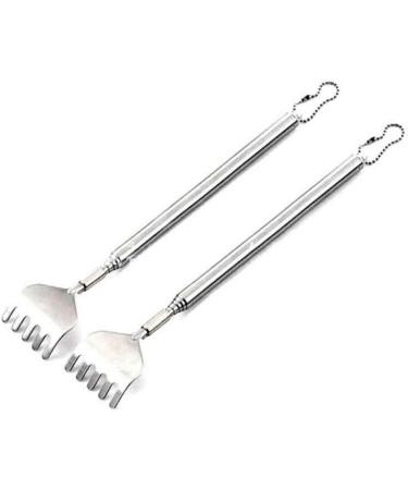 Fliyeong Telescopic Back Scratcher - Stainless Steel Bear Claw Handle for Itch Relief | International Shipping - Buy Online on GoSupps.com