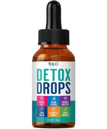 Detox Drops - 14 Day Cleanse for Colon & Digestion | Reduce Bloating, Liver & Kidney Detox | Full Body Repair - Men & Women - Buy Online on GoSupps.com