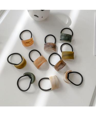 10 Pcs Acrylic Cuff Hair Ties - Ponytail Holders for Women & Girls - Buy Online on GoSupps.com