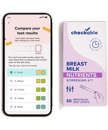 Breast Milk Nutrition Screening Strips - 50 Count Kit for Zinc, Calcium, Protein - Quick Results - Buy Online on GoSupps.com
