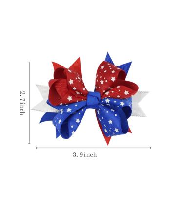3-Piece Patriotic Hair Clips Set - American Flag Boutique Accessories for Girls | 4th of July Style - Buy Online on GoSupps.com