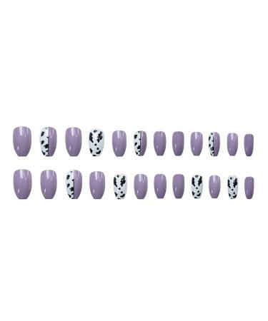 Chtom Purple Leopard Fook Nail Pieces - 24pcs Nail Sticker Tablets for Stunning American Nail Designs - Shop Internationally - Buy Online on GoSupps.com