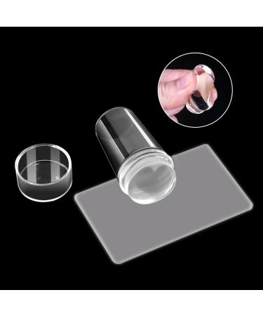 Buy Nail Art Stickers for Women | Party Decor & DIY French Nail Templates - 2 Sets of Washable Silicone Stamps for Beauty Salons - Buy Online on GoSupps.com