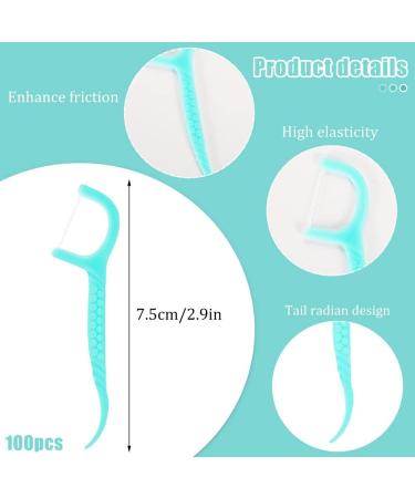 100 Pcs Disposable Dental Floss Picks - Interdental Cleaning Tool for Travel, Home & Office - Blue - Buy Online on GoSupps.com