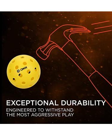Onix Pure 2 Outdoor Pickleball Balls - Yellow 6-Pack | Optimized for Superior Performance - Buy Online on GoSupps.com