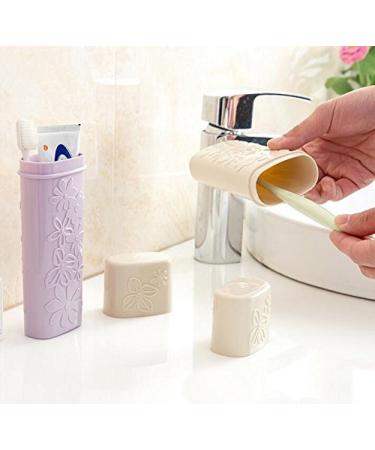 2PCS Portable Plastic Toothbrush Toothpaste Holder Case for Travel - Color Random - Buy Online on GoSupps.com
