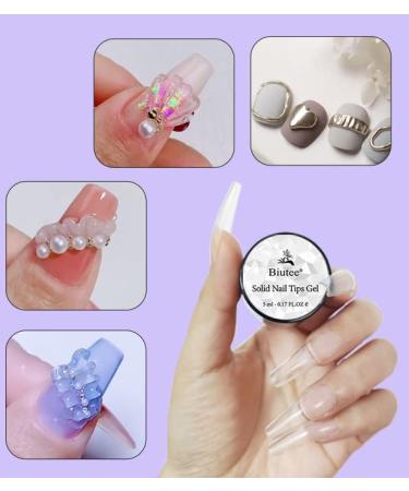 Solid Nail Tips Gel for Professional Nail Extensions - 5g x 2 | High-Quality Nail Art Gel Paint & Glue - Buy Online on GoSupps.com