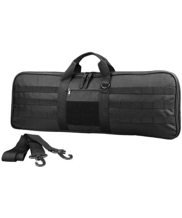 XTACER Tactical Bow Case MOLLE Recurve Takedown Bow Case Fully Padded Case (BLACK)