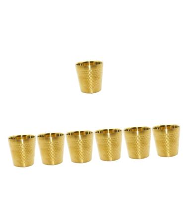 PopetPop Tools 7 Stk Razor Razor Razor Sable Soul Razor Show Razor Siebi Nail Sailing Sailing Stainless Steel Man Rustproof Steel Razor Brazil 304 7.1x7cmx7PCs Goldenx7Stk