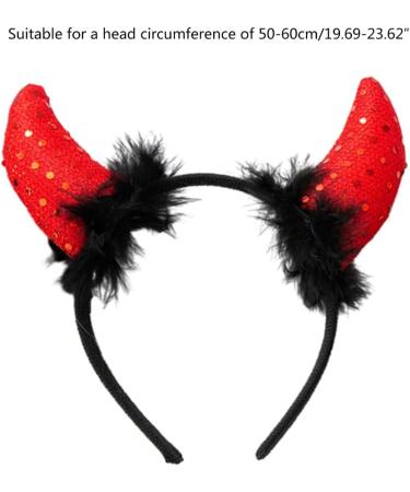 hgnxa Ox Horn Halloween Headband for Womens Girls Daily Wearing Halloween Party Fancy Dress Cosplay Hair Accessories Nurse Hat Headband - Buy Online on GoSupps.com