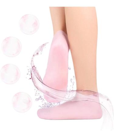 Moisturizing Booties & Heel Cuffs - 1 Pair Foot Spa Socks with Beauty Cream Lotion for Soft Feet - Buy Online on GoSupps.com