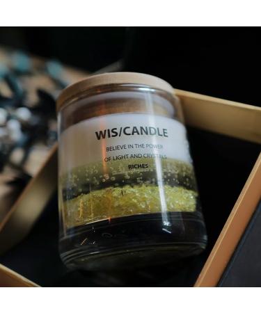 Buy WIS/CANDLE Citrine Crystal Wishing Aromatherapy Candle for Wealth & Relaxation | International Shipping - Buy Online on GoSupps.com