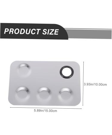 Beaupretty 1 Set Palette Manicure Paint Trays Nail Paint Display Boards Manicure Display Boards Salon Manicure Paint Boards Nail Paint Mixing Boards Stainless Steel Nail Polish Make up 15X10X0.5CM Silver - Buy Online on GoSupps.com