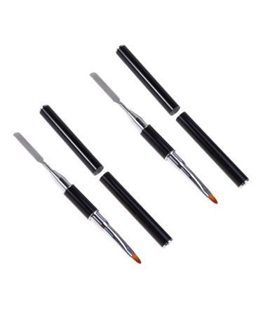 Ipetboom Extended Glue Cream Pen Nail Brush Tool Nail Tools Nail Extension Glue Multi-purpose Tool Poly Nail Extension Brush Nail Gel Poly Extension Gel Brush Acrylic Nylon Double Head