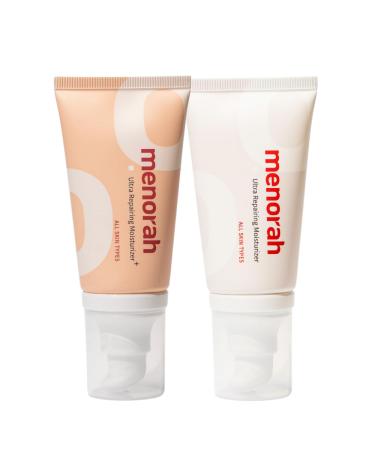 menorah skincare - Ultra Repairing Moisturizer Set Rich+Lightweight Texture for Face Hands Heels Elbows Healing Fast Absorbing Hydration Relieve itchiness Meadowfoam Seed Oil Vitamin E B3