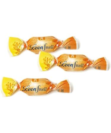  Pastiglie Leone Leonsnella - Sugar-Free Orange Caramels - 500g Box - No Colourings or Gluten - Sweetened with Isomalt and Malictar - Leone Pastilles - Buy Online on GoSupps.com