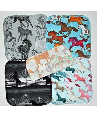 Horsing Around Set Napkins 8x8 inches 5 Pack - Little Wipes Flannel - Buy Online on GoSupps.com