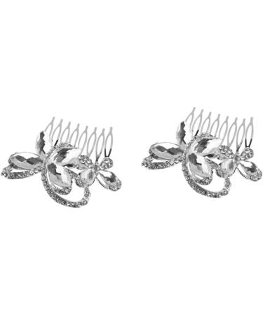 FRCOLOR Set of 2 Headgear Hair Clips Wedding Hair Accessories Hair Pin Hair Accessories Hair Clip Hair Pin Wedding Hair Comb Bridal Hair Comb Rhinestones Hair Accessories - Buy Online on GoSupps.com